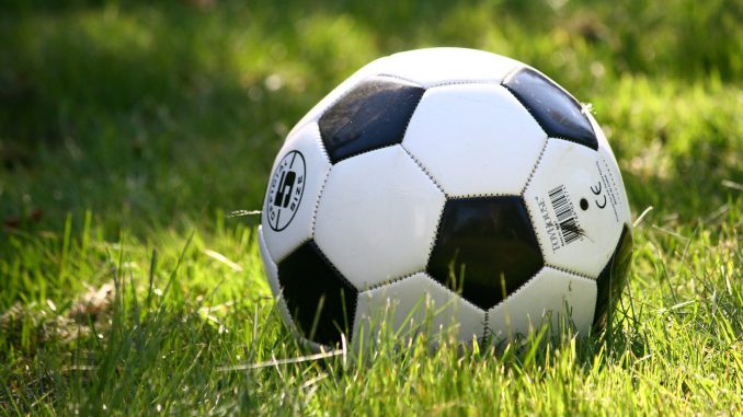 football fall in the grass